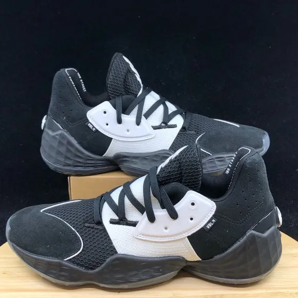 Adidas Harden Vol 4 - Black / White - Sz 10.5 - Men's 100% Authentic FV5597