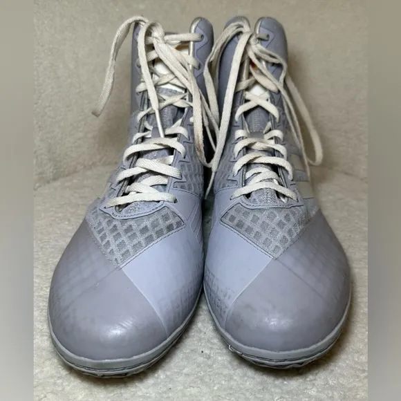 Adidas Mat Wizard 4 grey gray white wrestling shoes sneakers high tops 10