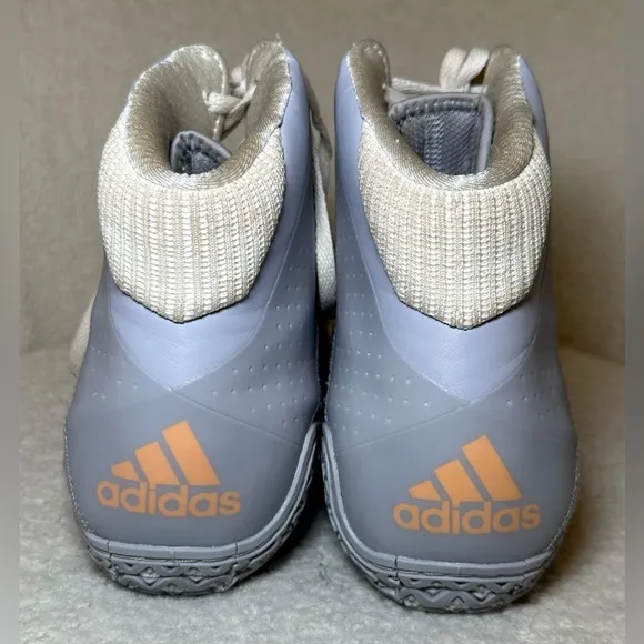 Adidas Mat Wizard 4 grey gray white wrestling shoes sneakers high tops 10