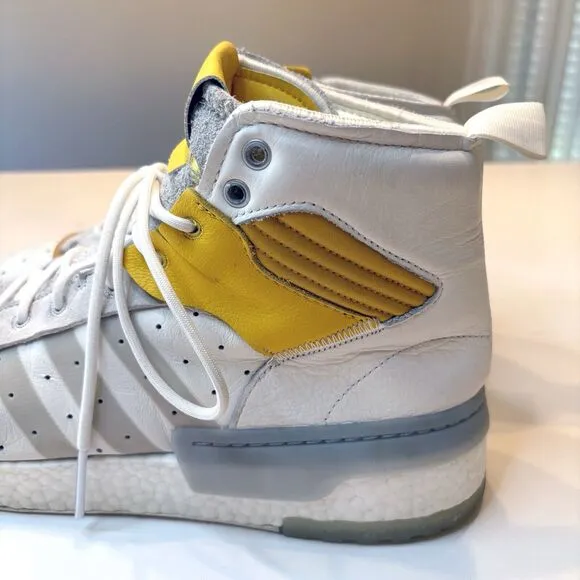 Adidas Men's Rivalry F34144 White Mustard Basketball Sneakers Shoes US Size 12.5