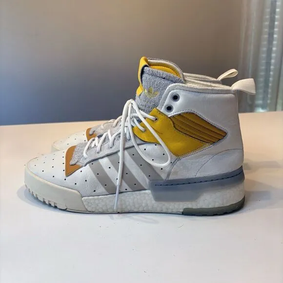 Adidas Men's Rivalry F34144 White Mustard Basketball Sneakers Shoes US Size 12.5
