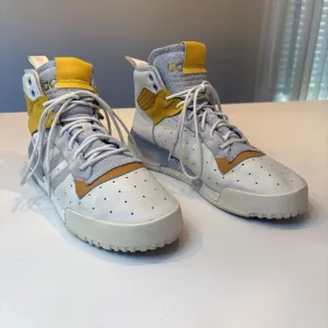 Adidas Men's Rivalry F34144 White Mustard Basketball Sneakers Shoes US Size 12.5