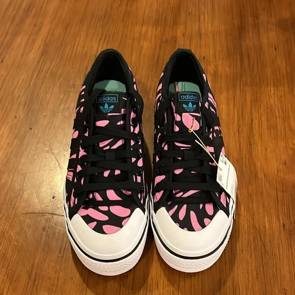 Adidas Nizza Platform Shoes Sneakers new black pink HQ1859 Women’s Size 7.5