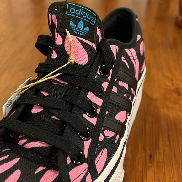 Adidas Nizza Platform Shoes Sneakers new black pink HQ1859 Women’s Size 7.5