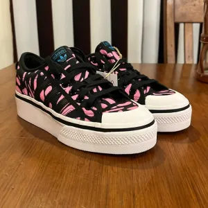 Adidas Nizza Platform Shoes Sneakers new black pink HQ1859 Women’s Size 7.5