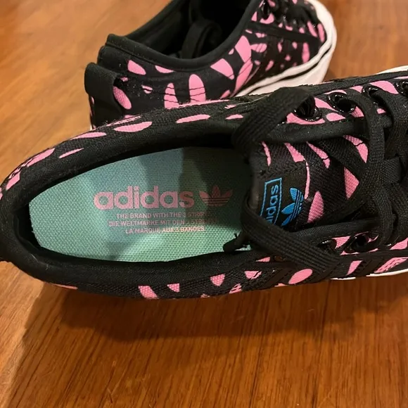 Adidas Nizza Platform Shoes Sneakers new black pink HQ1859 Women’s Size 7.5