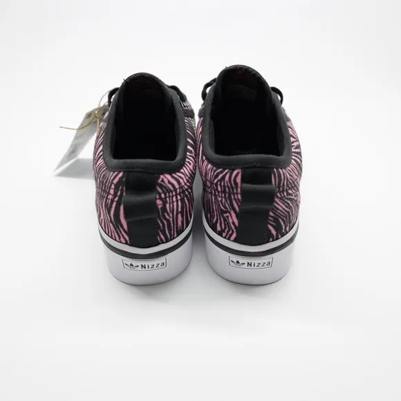 Adidas Originals Women's Nizza Platform Lace Up Shoes Black/Yellow/Pink Size 9