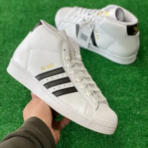 Adidas Pro Model ADV Mid Mens Basketball Shoes White Black IE5797 NEW Size 8