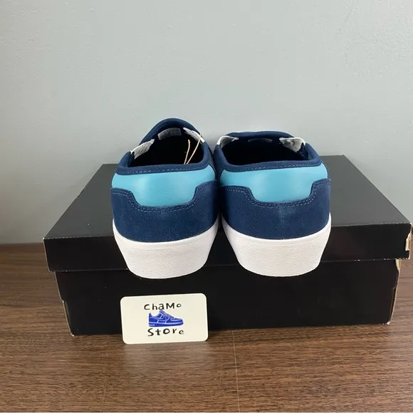 Adidas Shmoofoil Navy Slip On Shoes Suede Skateboarding Ghost Men’s Size
