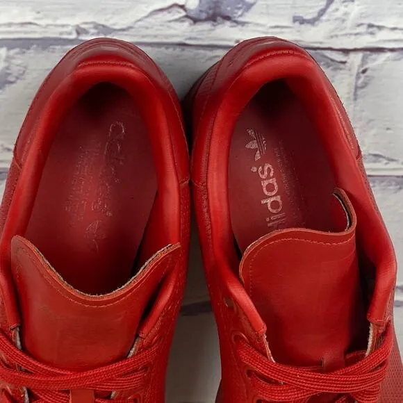 Adidas Stan Smith Triple Red Leather Sneakers Men's Size 7.5 Athletic Shoes