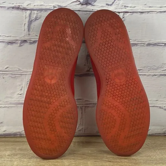 Adidas Stan Smith Triple Red Leather Sneakers Men's Size 7.5 Athletic Shoes