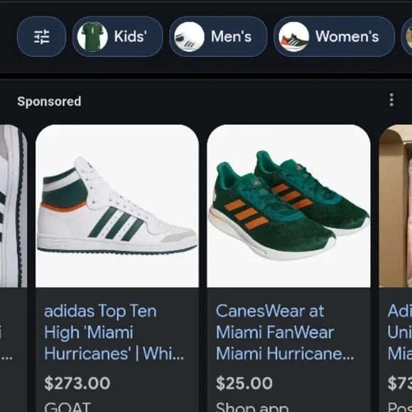 Adidas Top Ten Miami Hurricanes Sneakers Men's US Size 10