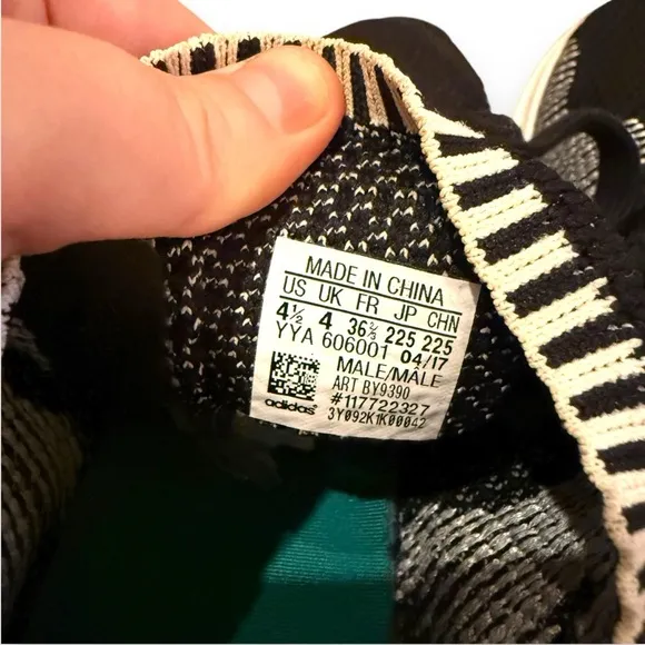 Adidas x Equipment EQT ADV 91-16 White &amp; Black Knit Mesh Activewear Shoes 4.5‎
