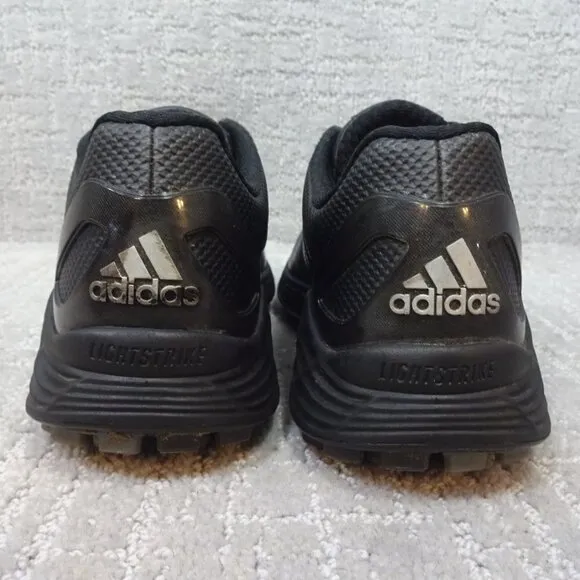 Adidas ZG21 Men's Size 7 US Black Silver Grey Leather Golf Cleats Shoes FW5544