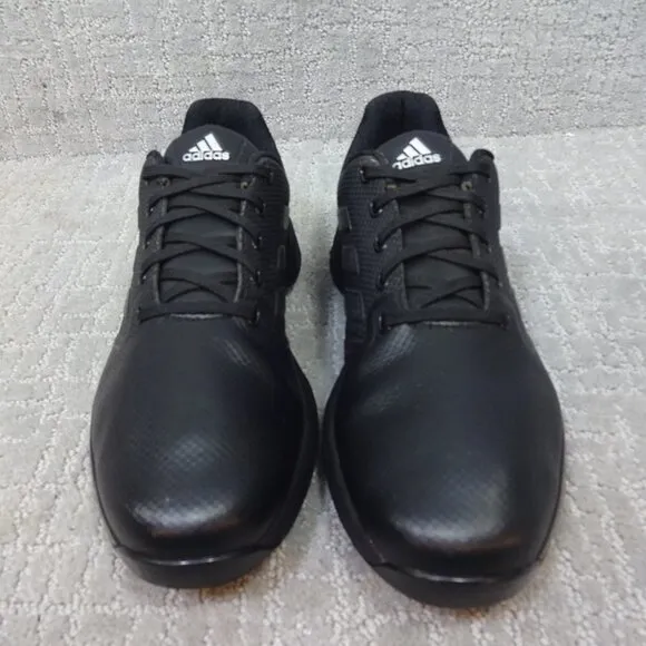 Adidas ZG21 Men's Size 7 US Black Silver Grey Leather Golf Cleats Shoes FW5544