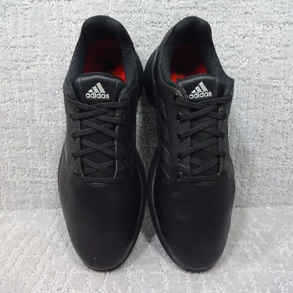 Adidas ZG21 Men's Size 7 US Black Silver Grey Leather Golf Cleats Shoes FW5544