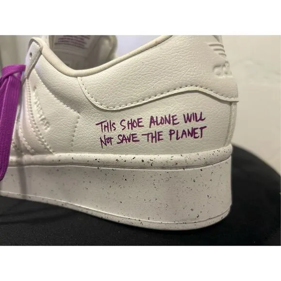 ADIDAS Rare Clean Classics Shock Purple and White Superstar Shoes Sneakers Men's