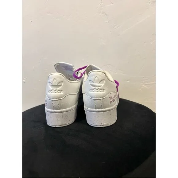 ADIDAS Rare Clean Classics Shock Purple and White Superstar Shoes Sneakers Men's