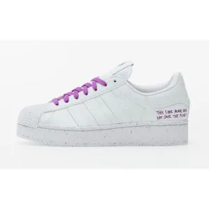 ADIDAS Rare Clean Classics Shock Purple and White Superstar Shoes Sneakers Men's