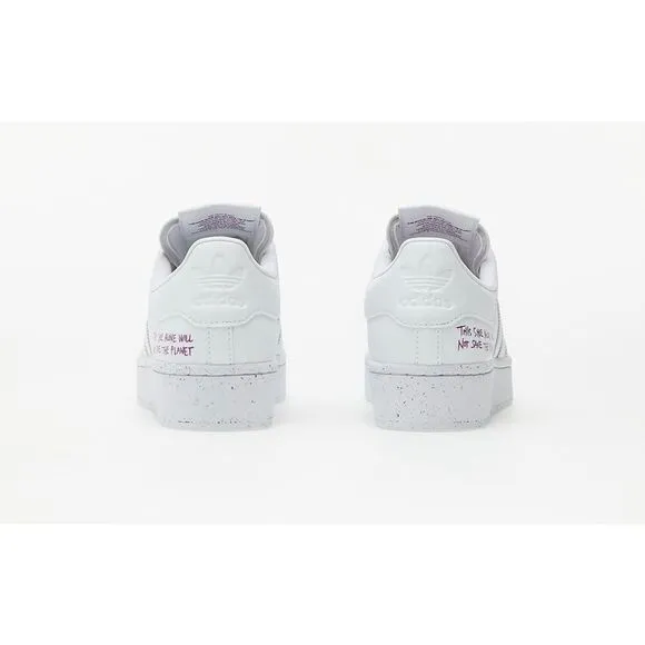 ADIDAS Rare Clean Classics Shock Purple and White Superstar Shoes Sneakers Men's