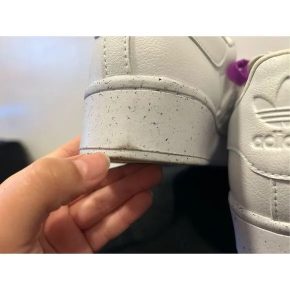 ADIDAS Rare Clean Classics Shock Purple and White Superstar Shoes Sneakers Men's