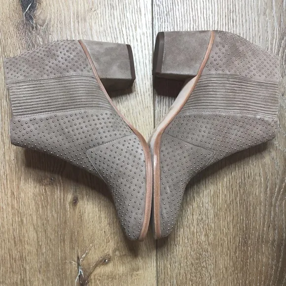 Aerin Olive Tan Suede Studded Ankle Boots Size 6