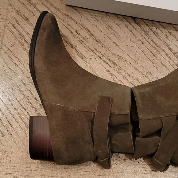 Aerosoles suede green boots size 8 NWT