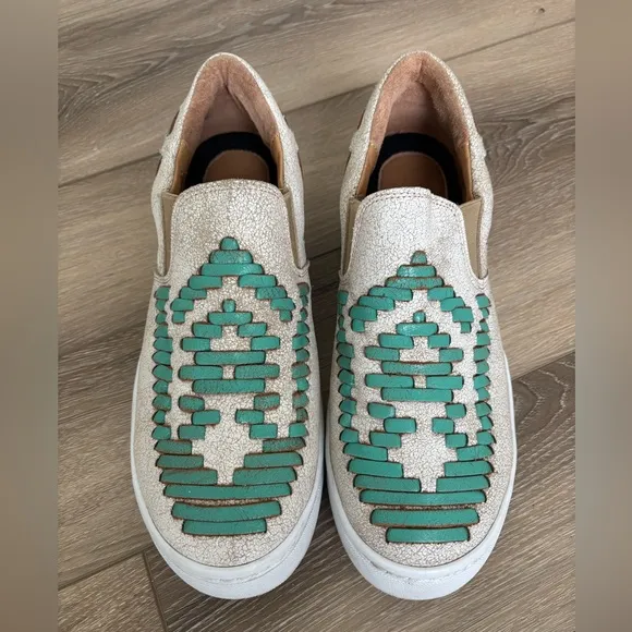 Agave Sky Dakota Leather Slip On Shoes Women’s Size 10
