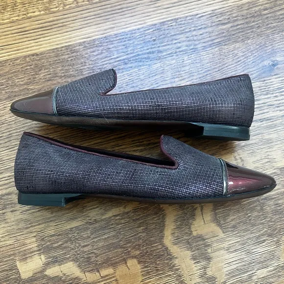 AGL ATTILIO GIUSTI LEOMBRUNI Leather Shoes Slip on Flats Italy Italian 38