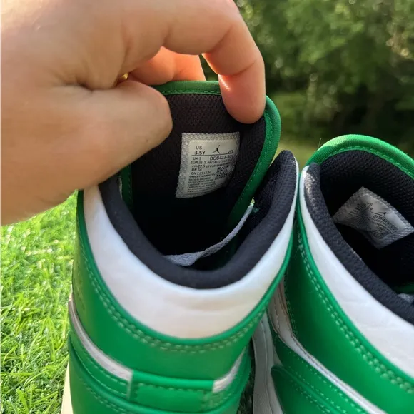 Air Jordan 1 Mid Lucky Green Youth Size GS Retro
