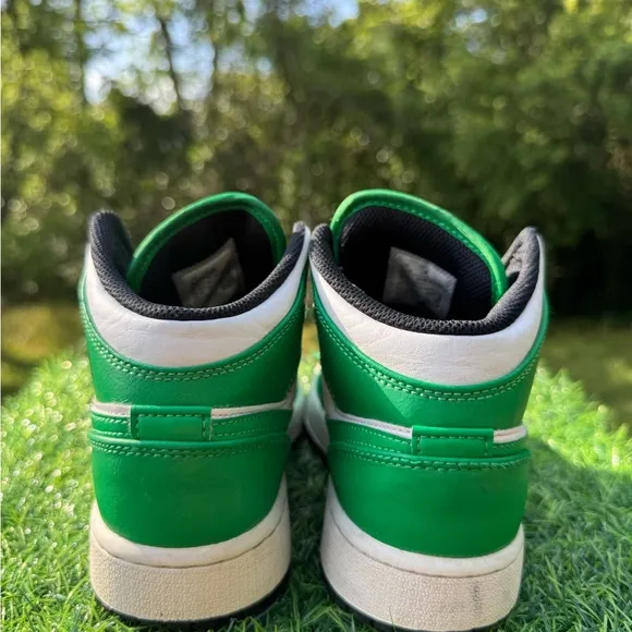 Air Jordan 1 Mid Lucky Green Youth Size GS Retro