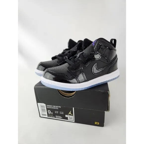 Air Jordan 1 Mid SE 'Space Jam' DV1338-004 Toddler 9C Sneakers Shoes High Tops