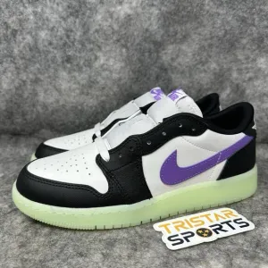 Air Jordan 1 Retro Low Shoes GS Sz 6.5 Womens Sz 8 Black Raspberry HF0410-001