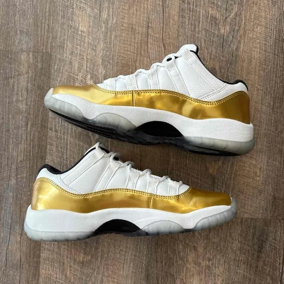 Air Jordan 11 XI Retro Low GS Closing Ceremony Gold White