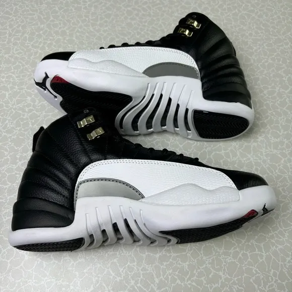 Air Jordan 12 Retro Playoffs Men's Black/White Sneakers -Size 13 -Preowned
