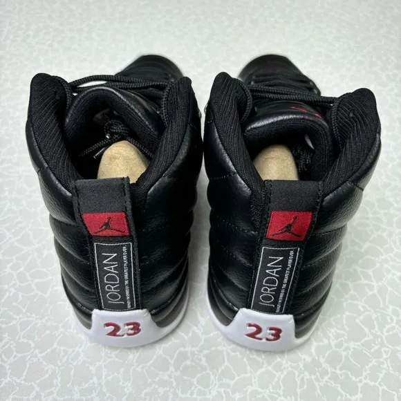 Air Jordan 12 Retro Playoffs Men's Black/White Sneakers -Size 13 -Preowned