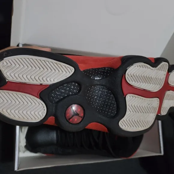 Air Jordan 13 Retro Bred Shoes Black Red