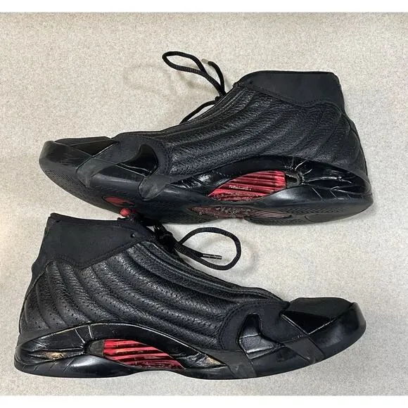 Air Jordan 14 Retro 2018 Last Shot Men’s Size 11 Sneakers Black/Red-Basketball