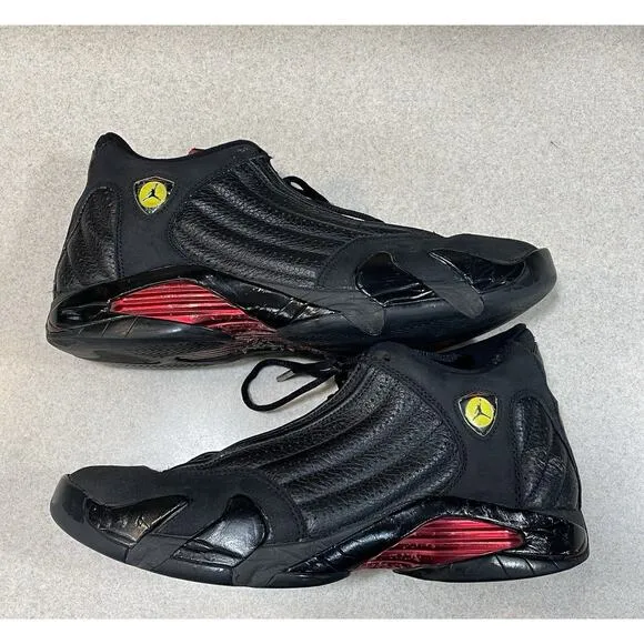 Air Jordan 14 Retro 2018 Last Shot Men’s Size 11 Sneakers Black/Red-Basketball