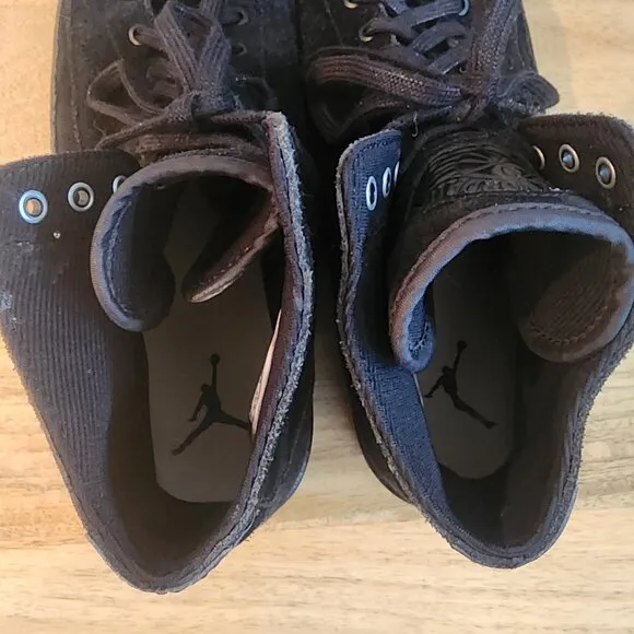 Air Jordan 2 Retro Deconstructed Triple Black Suede Sneaker Shoes Mens 7.5