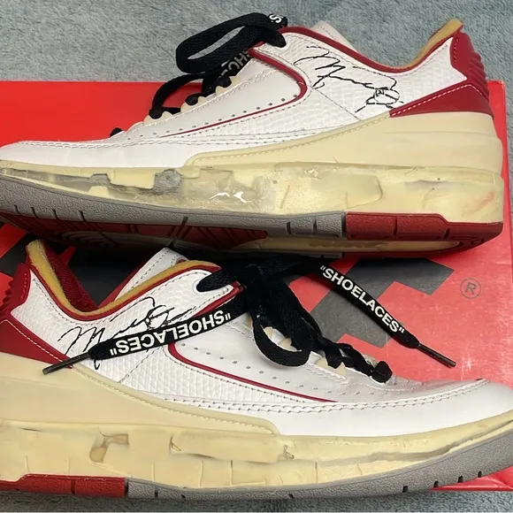 Air Jordan 2 Retro Low “Off-White” Varsity Red 2021 - Size 4.5