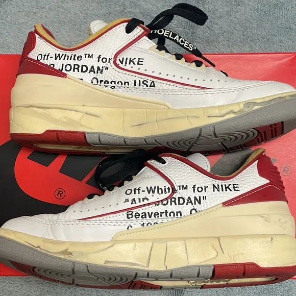 Air Jordan 2 Retro Low “Off-White” Varsity Red 2021 - Size 4.5