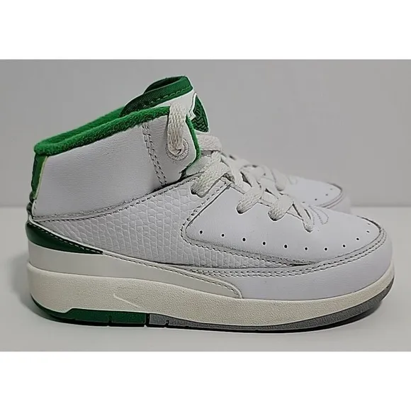 Air Jordan 2 Retro Lucky Green size 9C Toddler shoes DQ8563-103