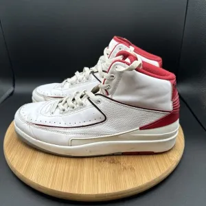 Air Jordan 2 Retro Mens Size 9 Basketball Shoes Chicago White Red 385475-102
