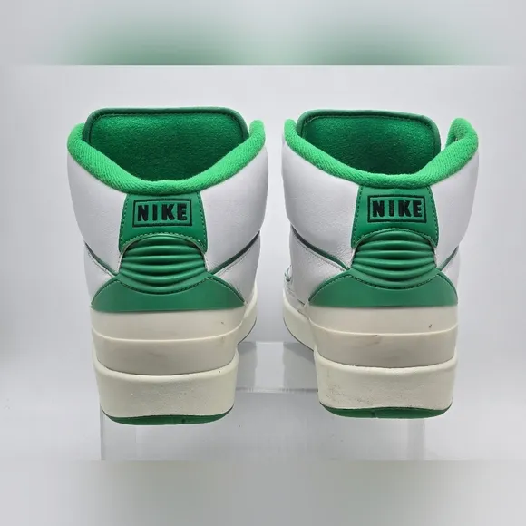 Air Jordan 2 Retro White Lucky Green Sail Size 10.5 Style DR8884-103 With Box