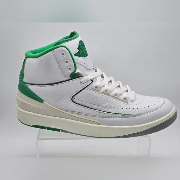 Air Jordan 2 Retro White Lucky Green Sail Size 10.5 Style DR8884-103 With Box
