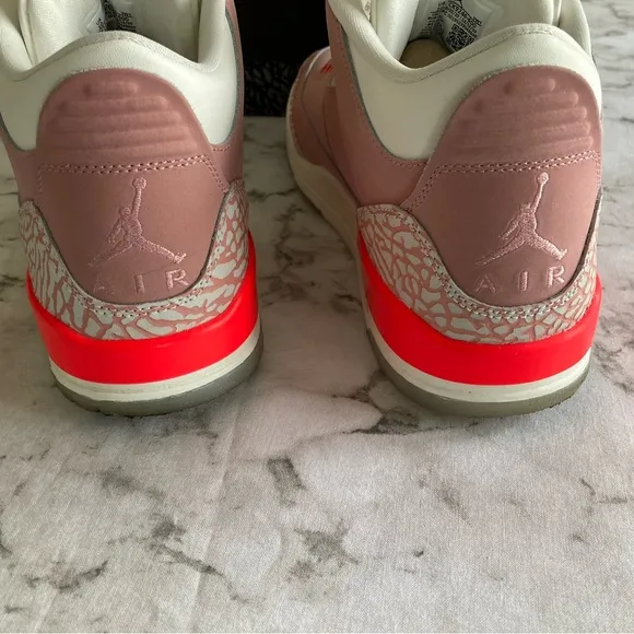 Air Jordan 3 Retro rust pink and crimson size 10 women's shoes