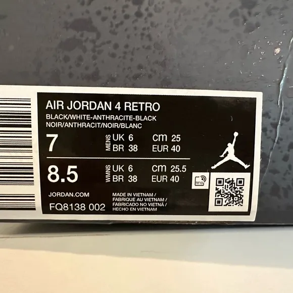 Air Jordan 4 Retro ‘Fear’ 2024