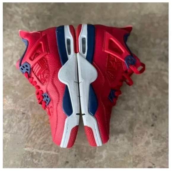 Air JORDAN 4 Retro FIBA- Red And Blue Sneakers