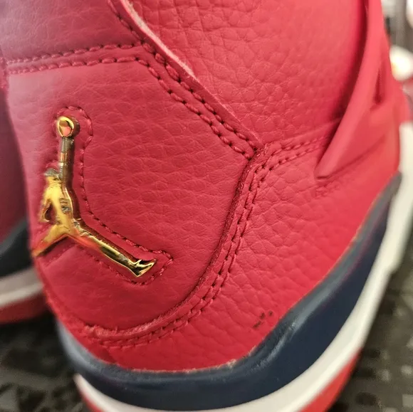 Air JORDAN 4 Retro FIBA- Red And Blue Sneakers